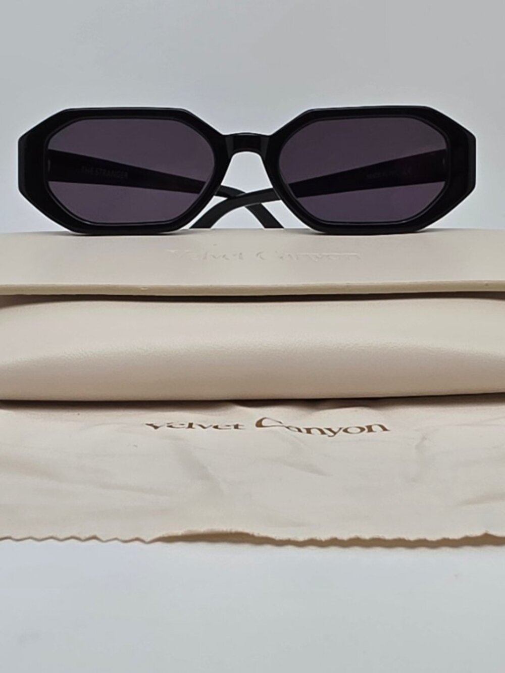 Velvet Canyon The Stranger Black Frame Dark Grey Lens Sunglasses w/ Case 50mm - Picture 1 of 16